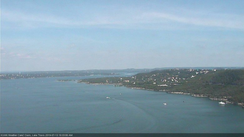 Lake Travis webcam, July 13, 2019 9:35 AM CT