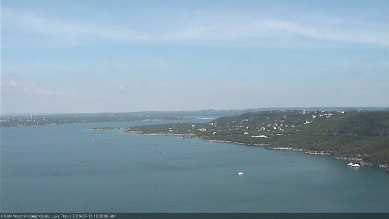 Lake Travis webcam, July 13, 2019 9:40 AM CT