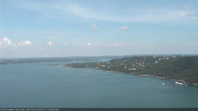 Lake Travis webcam, July 13, 2019 10:00 AM CT