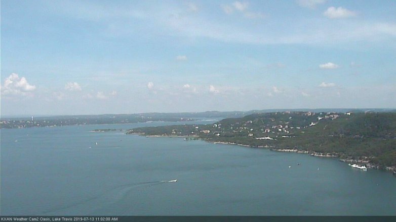 Lake Travis webcam, July 13, 2019 10:05 AM CT