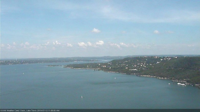 Lake Travis webcam, July 13, 2019 10:10 AM CT