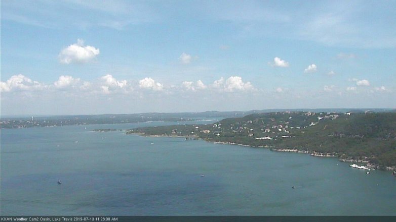 Lake Travis webcam, July 13, 2019 10:30 AM CT
