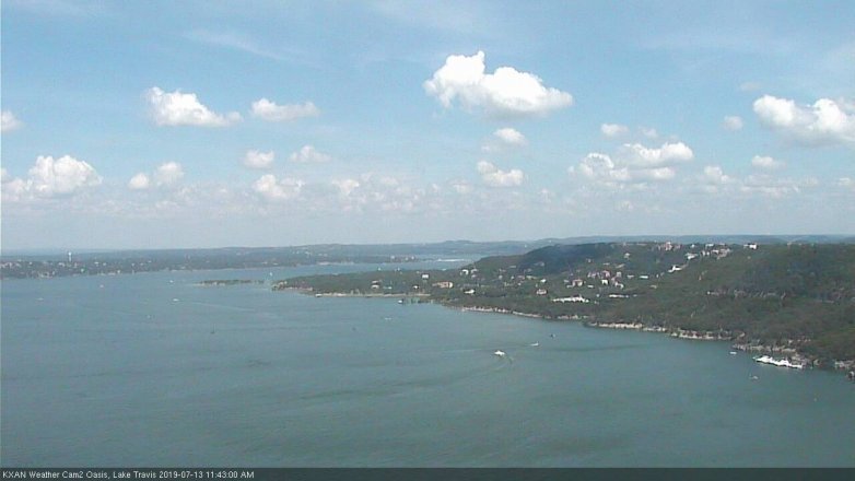 Lake Travis webcam, July 13, 2019 10:45 AM CT