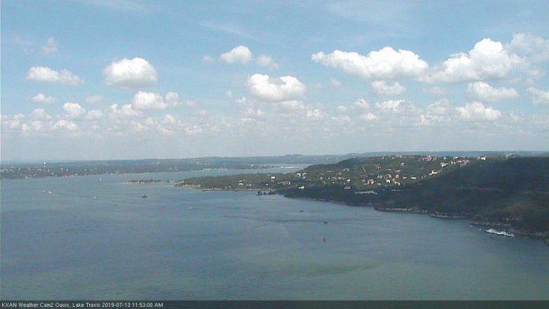 Lake Travis webcam, July 13, 2019 10:55 AM CT