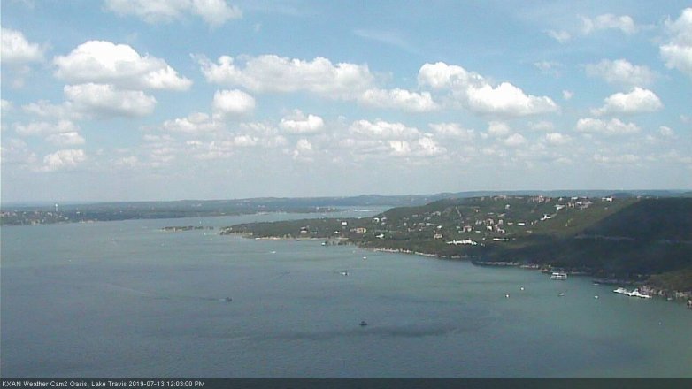 Lake Travis webcam, July 13, 2019 11:05 AM CT