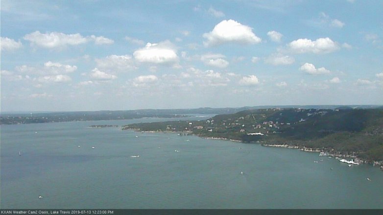Lake Travis webcam, July 13, 2019 11:25 AM CT