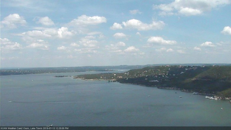 Lake Travis webcam, July 13, 2019 11:30 AM CT
