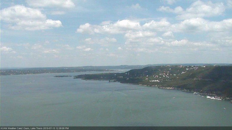 Lake Travis webcam, July 13, 2019 11:40 AM CT