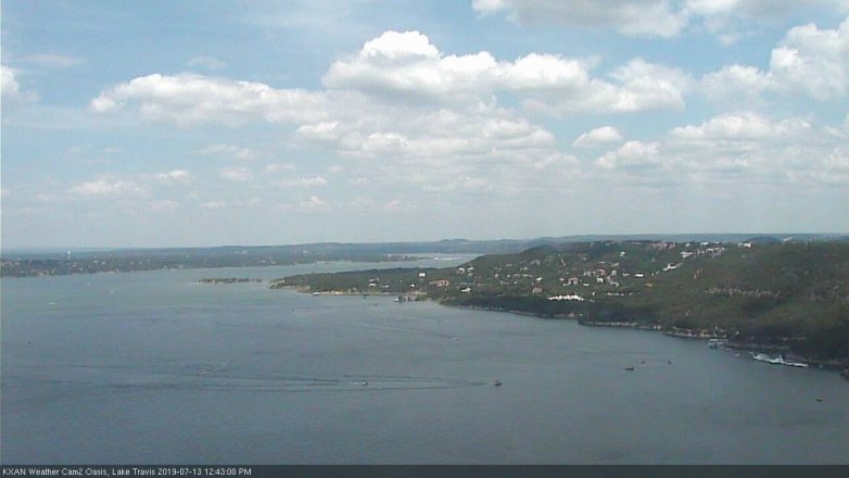 Lake Travis webcam, July 13, 2019 11:45 AM CT