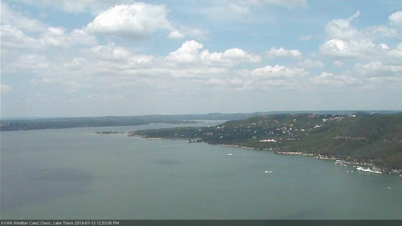 Lake Travis webcam, July 13, 2019 11:55 AM CT