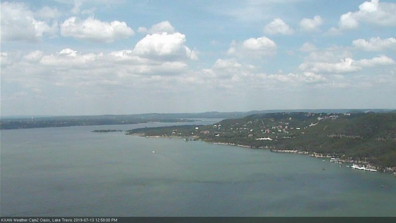 Lake Travis webcam, July 13, 2019 12:00 PM CT