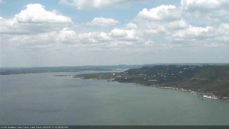 Lake Travis webcam, July 13, 2019 12:10 PM CT