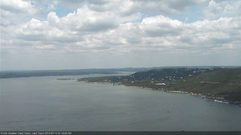 Lake Travis webcam, July 13, 2019 12:20 PM CT