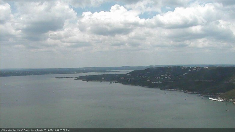Lake Travis webcam, July 13, 2019 12:25 PM CT