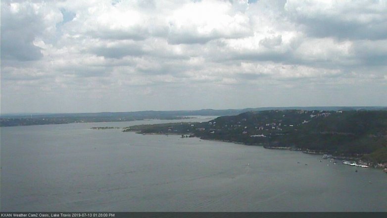 Lake Travis webcam, July 13, 2019 12:30 PM CT