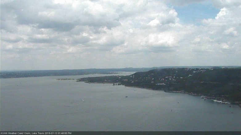 Lake Travis webcam, July 13, 2019 12:50 PM CT