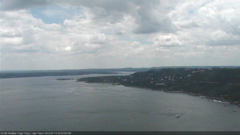 Lake Travis webcam, July 13, 2019 1:05 PM CT