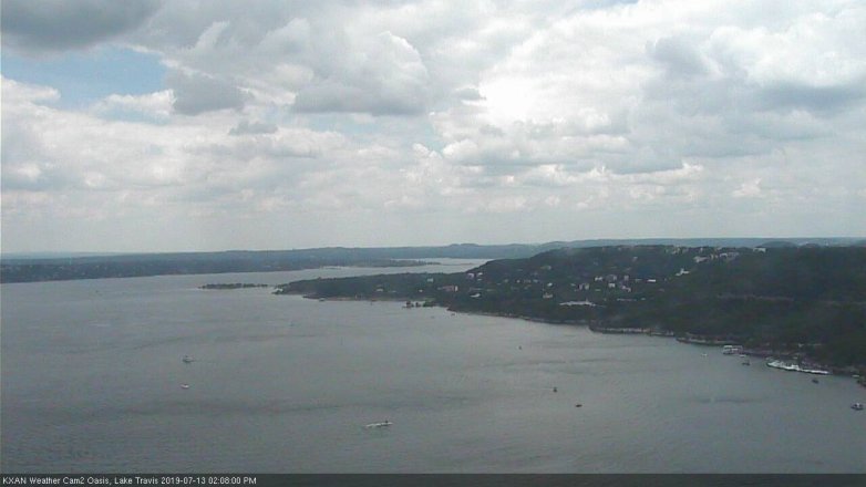 Lake Travis webcam, July 13, 2019 1:10 PM CT