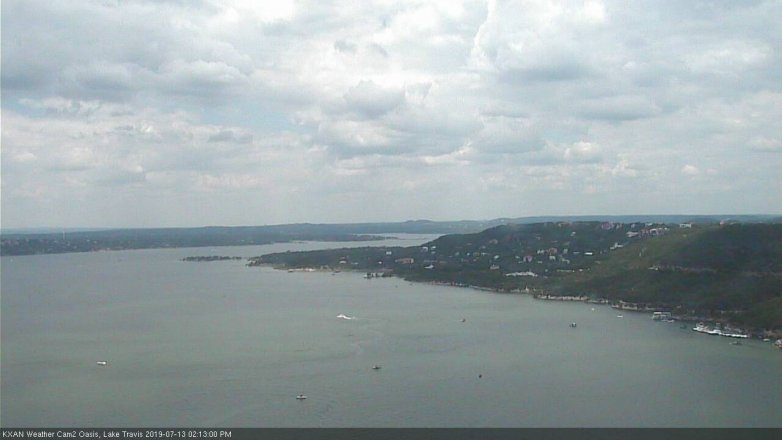 Lake Travis webcam, July 13, 2019 1:15 PM CT
