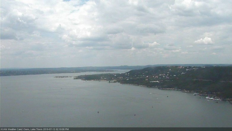 Lake Travis webcam, July 13, 2019 1:20 PM CT