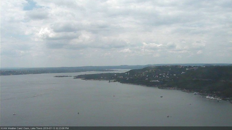 Lake Travis webcam, July 13, 2019 1:25 PM CT