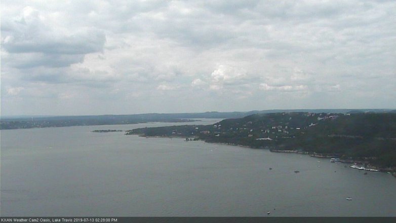 Lake Travis webcam, July 13, 2019 1:30 PM CT