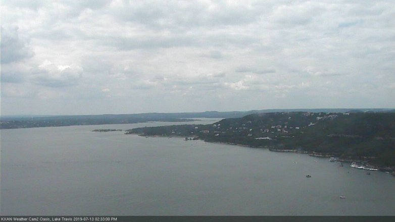 Lake Travis webcam, July 13, 2019 1:35 PM CT