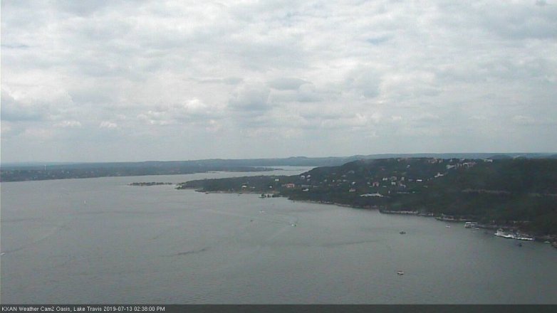 Lake Travis webcam, July 13, 2019 1:40 PM CT