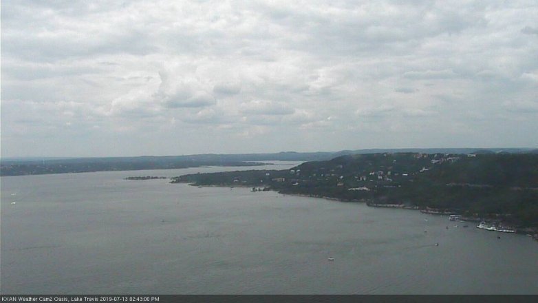 Lake Travis webcam, July 13, 2019 1:45 PM CT