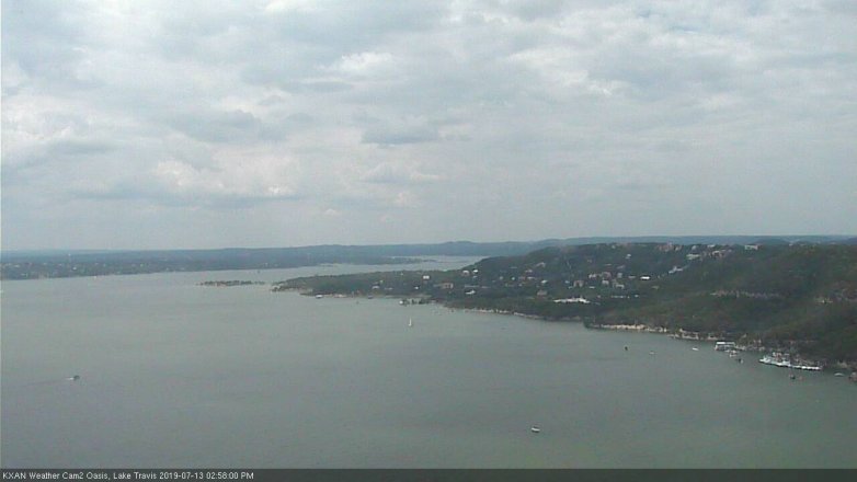 Lake Travis webcam, July 13, 2019 2:00 PM CT