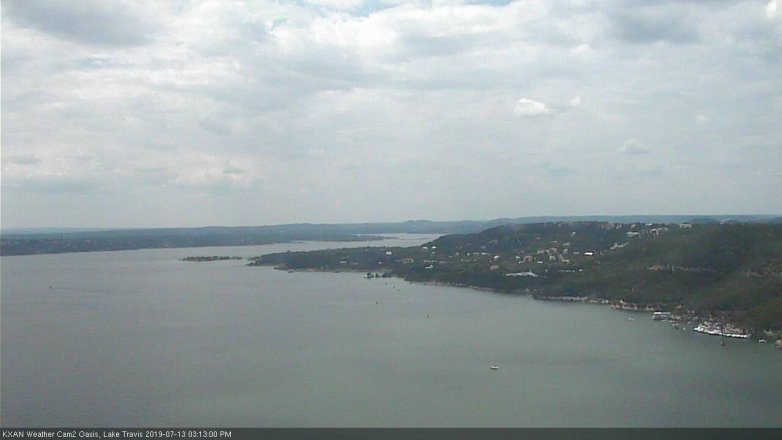 Lake Travis webcam, July 13, 2019 2:15 PM CT