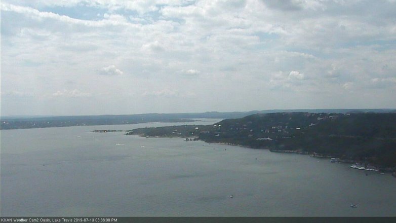 Lake Travis webcam, July 13, 2019 2:40 PM CT