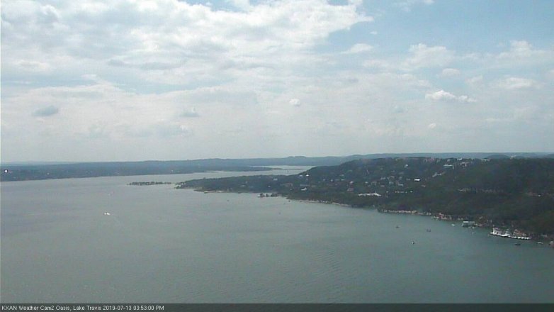 Lake Travis webcam, July 13, 2019 2:55 PM CT