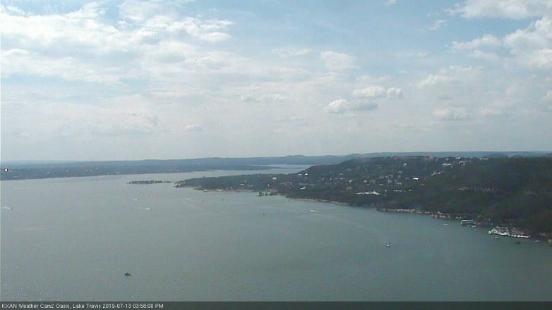Lake Travis webcam, July 13, 2019 3:00 PM CT