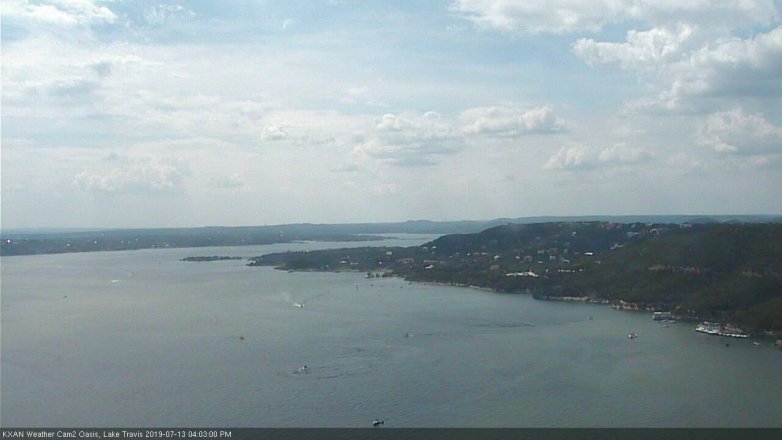Lake Travis webcam, July 13, 2019 3:05 PM CT
