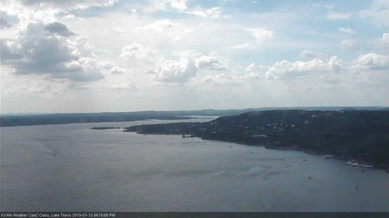 Lake Travis webcam, July 13, 2019 3:20 PM CT