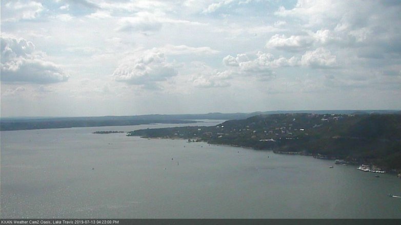 Lake Travis webcam, July 13, 2019 3:25 PM CT