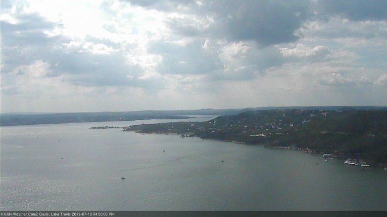 Lake Travis webcam, July 13, 2019 3:55 PM CT