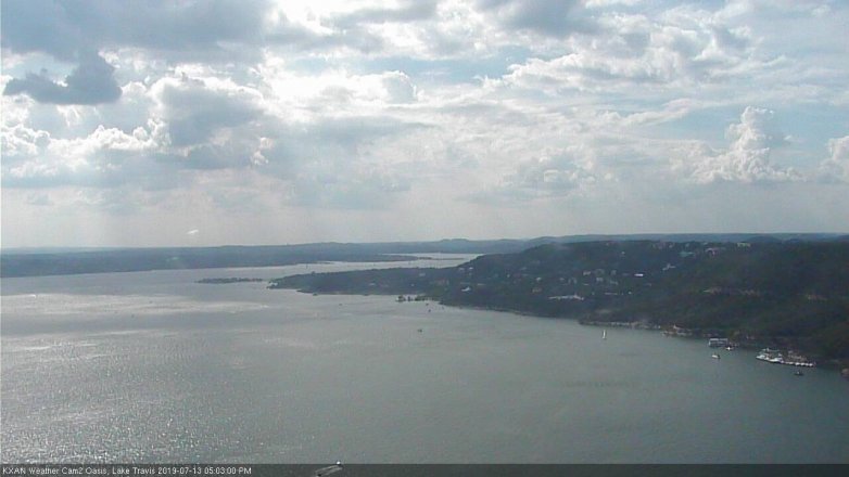 Lake Travis webcam, July 13, 2019 4:05 PM CT