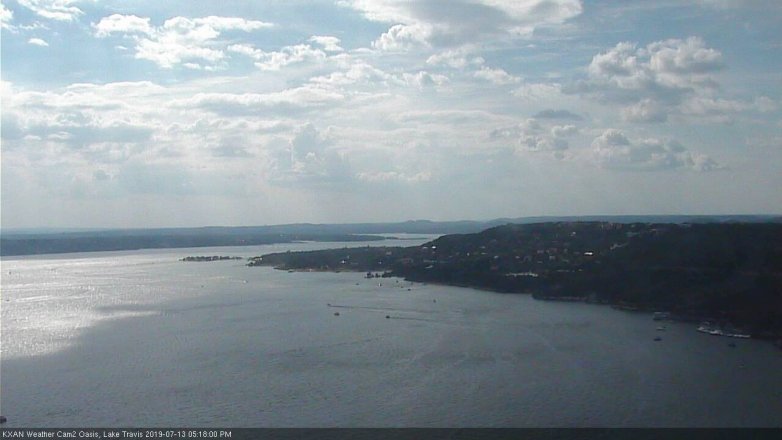 Lake Travis webcam, July 13, 2019 4:20 PM CT