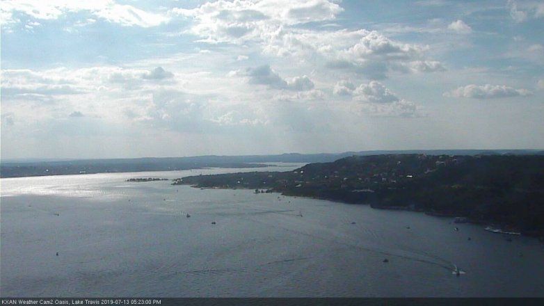 Lake Travis webcam, July 13, 2019 4:25 PM CT