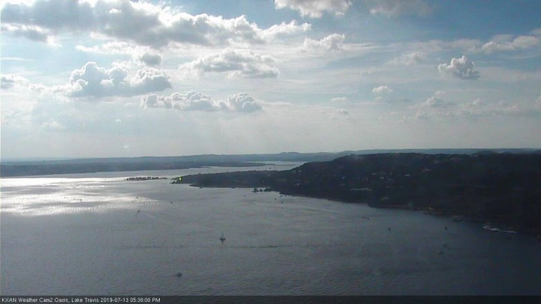 Lake Travis webcam, July 13, 2019 4:40 PM CT