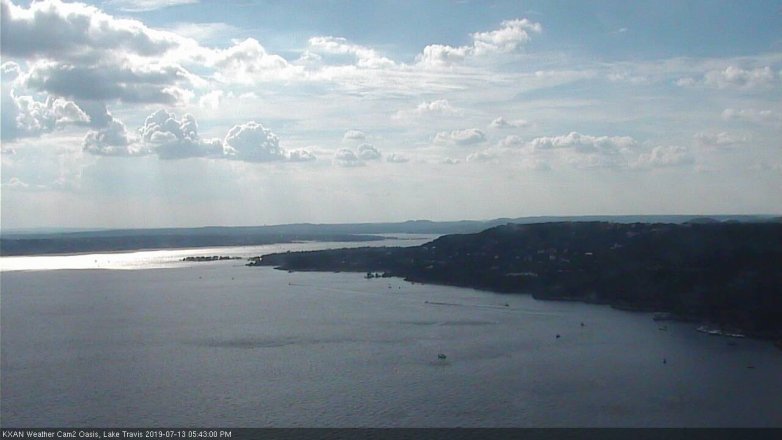 Lake Travis webcam, July 13, 2019 4:45 PM CT