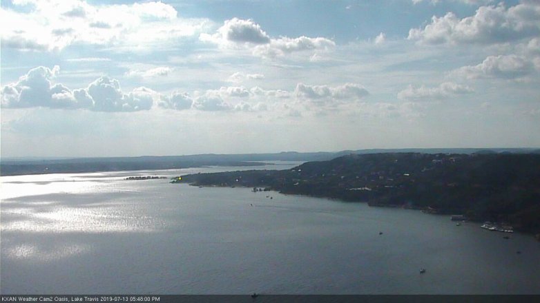 Lake Travis webcam, July 13, 2019 4:50 PM CT