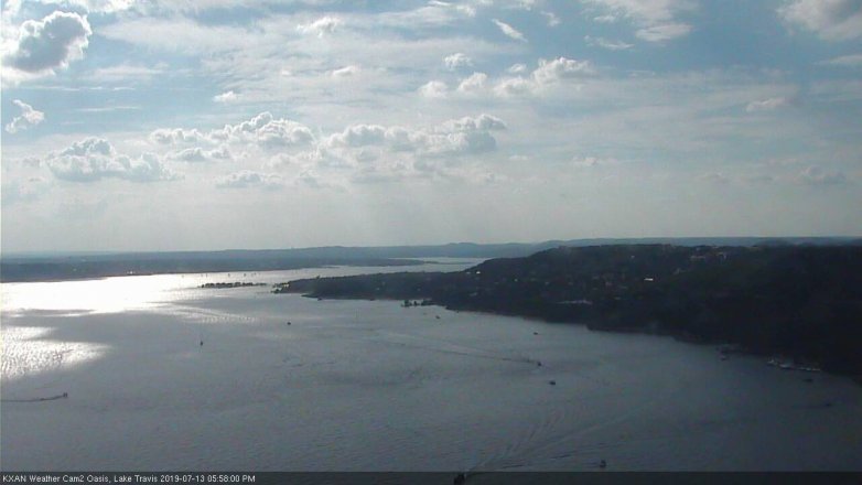 Lake Travis webcam, July 13, 2019 5:00 PM CT