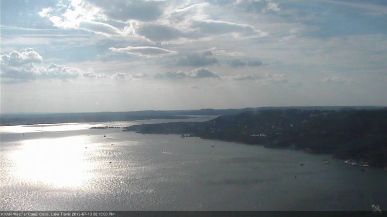Lake Travis webcam, July 13, 2019 5:15 PM CT