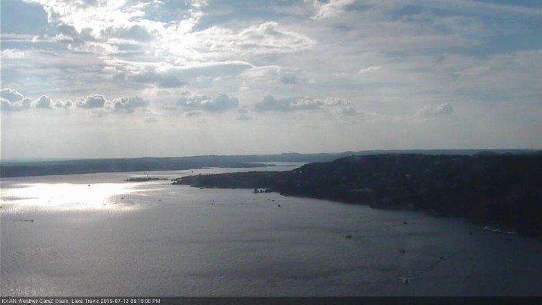 Lake Travis webcam, July 13, 2019 5:20 PM CT