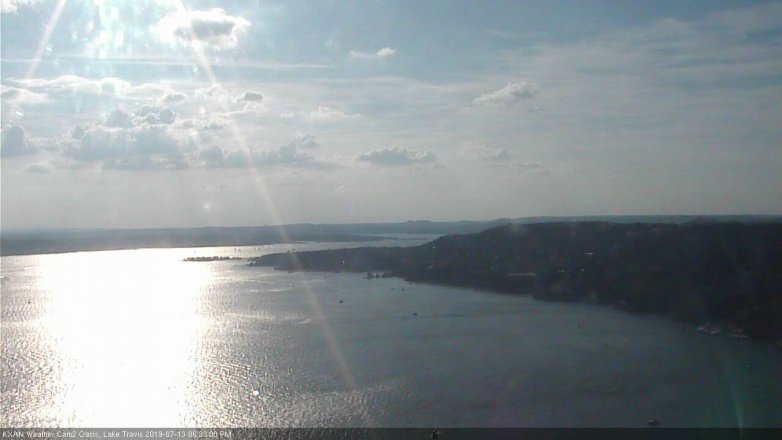 Lake Travis webcam, July 13, 2019 5:35 PM CT