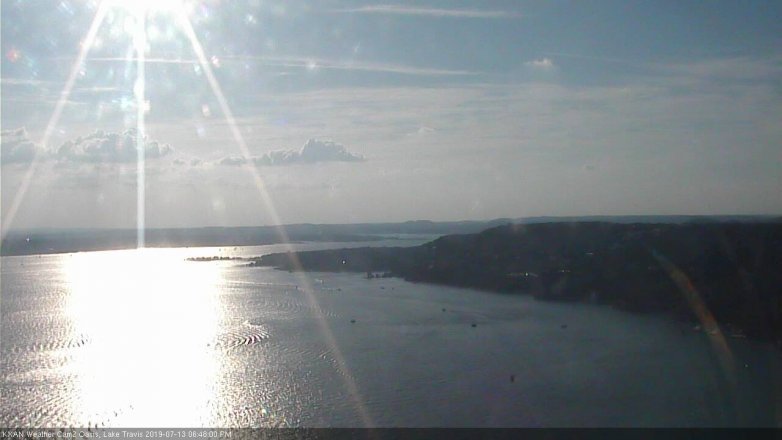Lake Travis webcam, July 13, 2019 5:50 PM CT