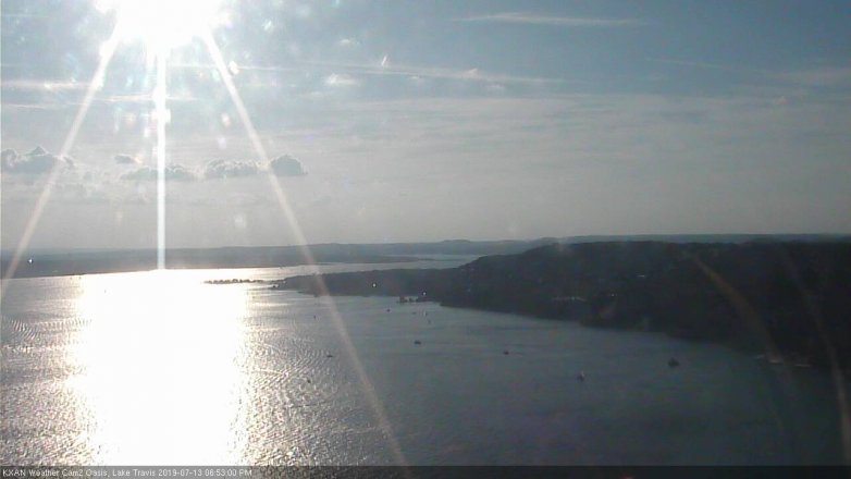 Lake Travis webcam, July 13, 2019 5:55 PM CT